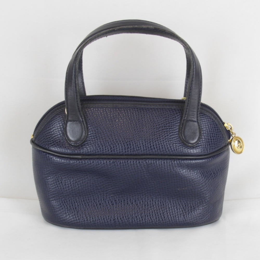 Christian Dior 2-way Mini Shoulder Bag, Leather, Navy, Women's - Picture 7 of 12